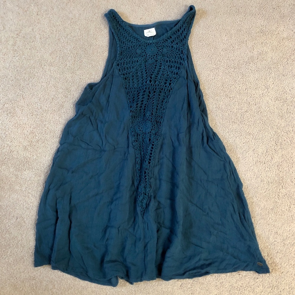 O’Neill Summer Dress with Crochet in Dark Teal XS